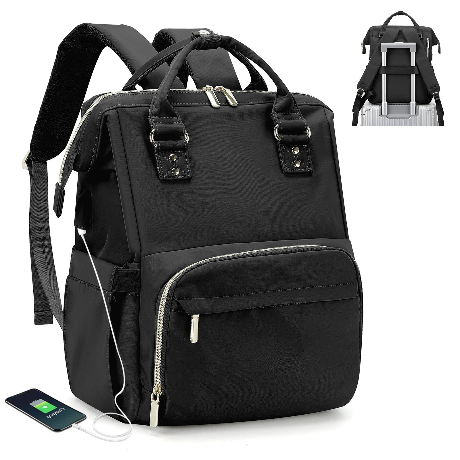 Mochila de Nylon para Mujer Beige – Elegante y Atemporal