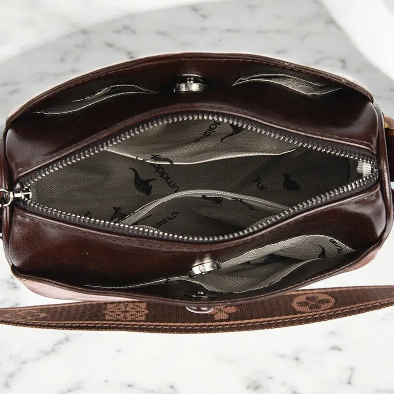 Bolso Bandolera de Cuero Elegante Básicos