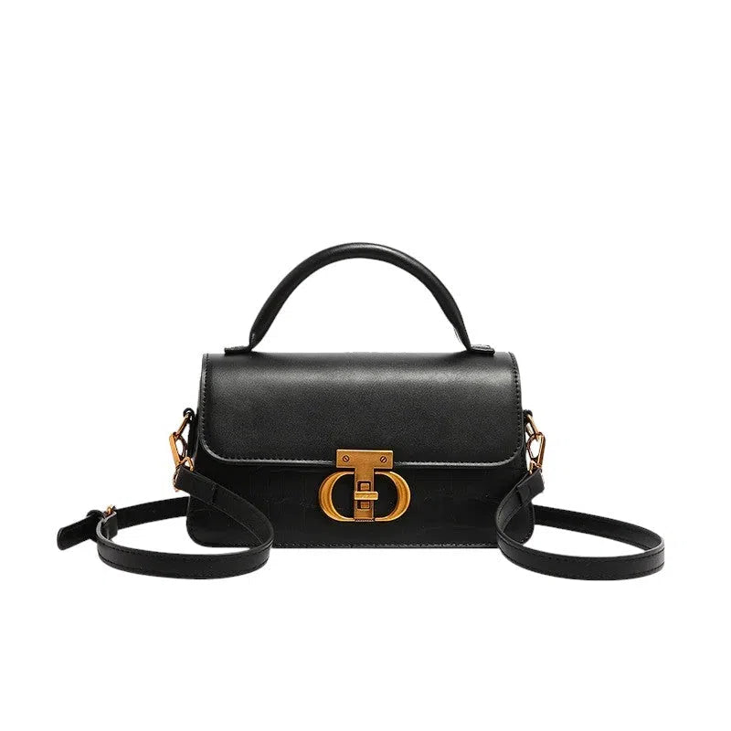 Bolso Bandolera de Cuero PU Negro
