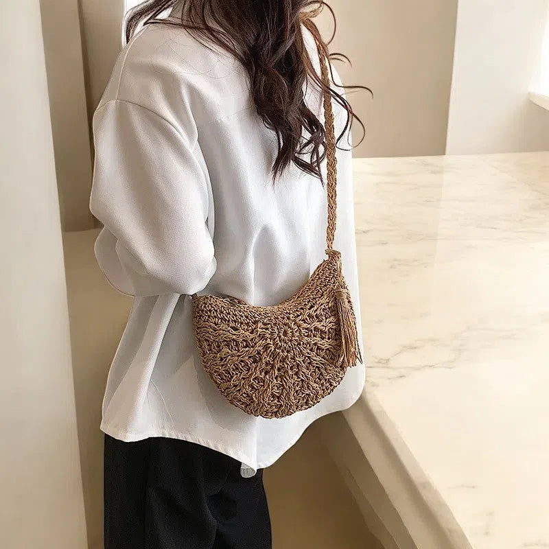 Bolso Rafia Saddle