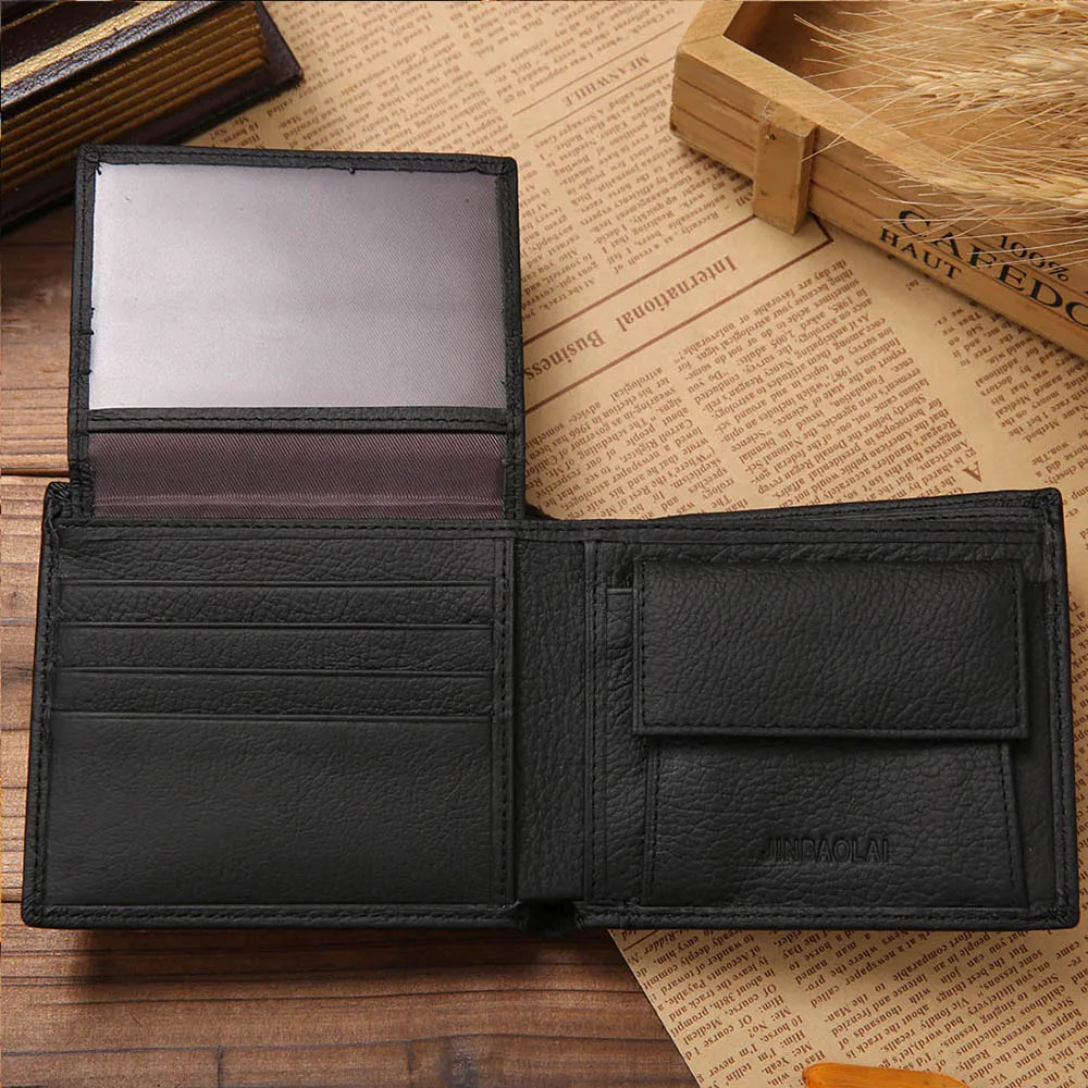 Cartera Clásica de Piel Genuina para Hombre