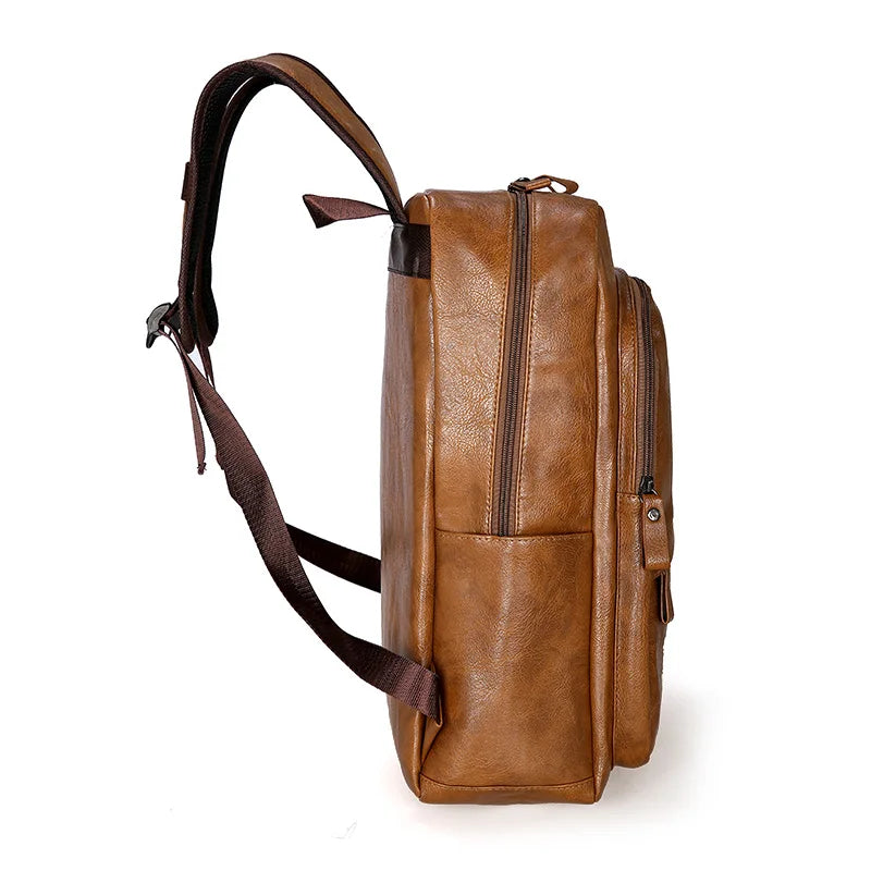 Mochila Preppy de Cuero PU – Elegancia Casual y Funcionalidad Diaria