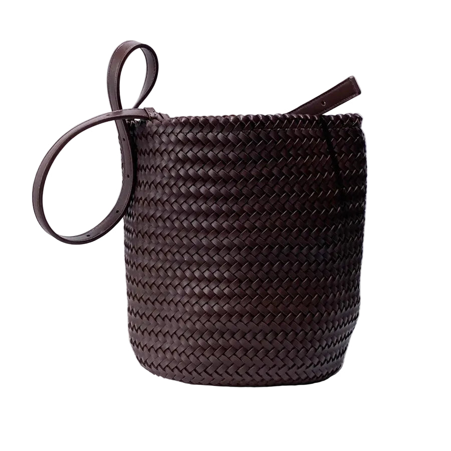 Bolso Bucket de Ratán Trenzado – Diseño Artesanal Vintage y Lujo Natural