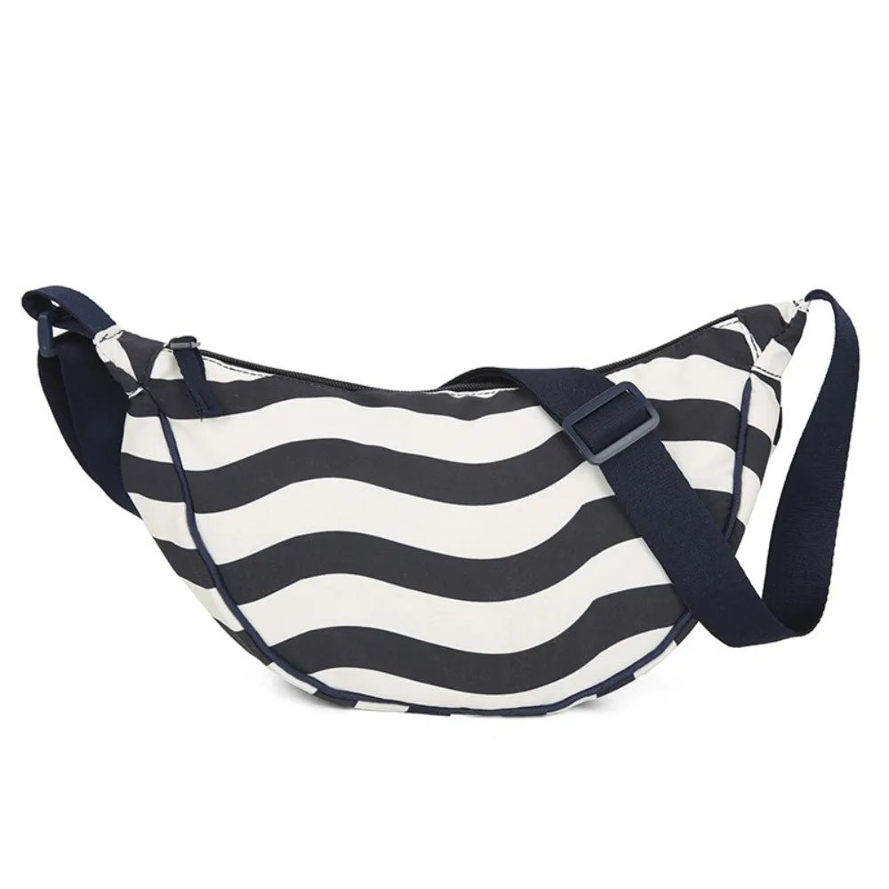 Bolso Bandolera y Riñonera de Nylon con Rayas