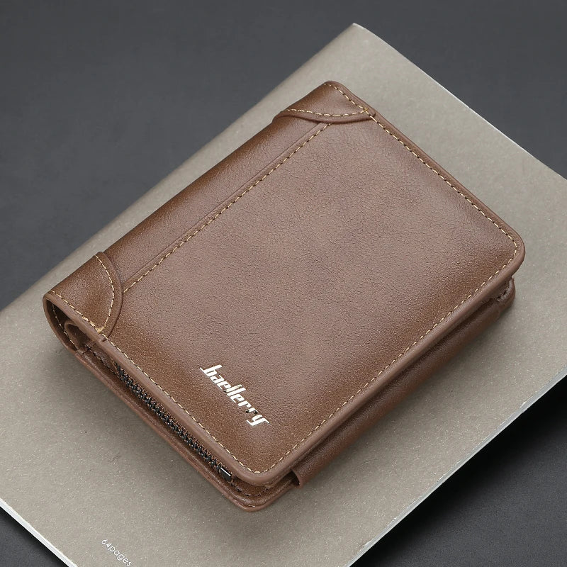 Cartera Corta con Monedero de Cremallera para Hombre