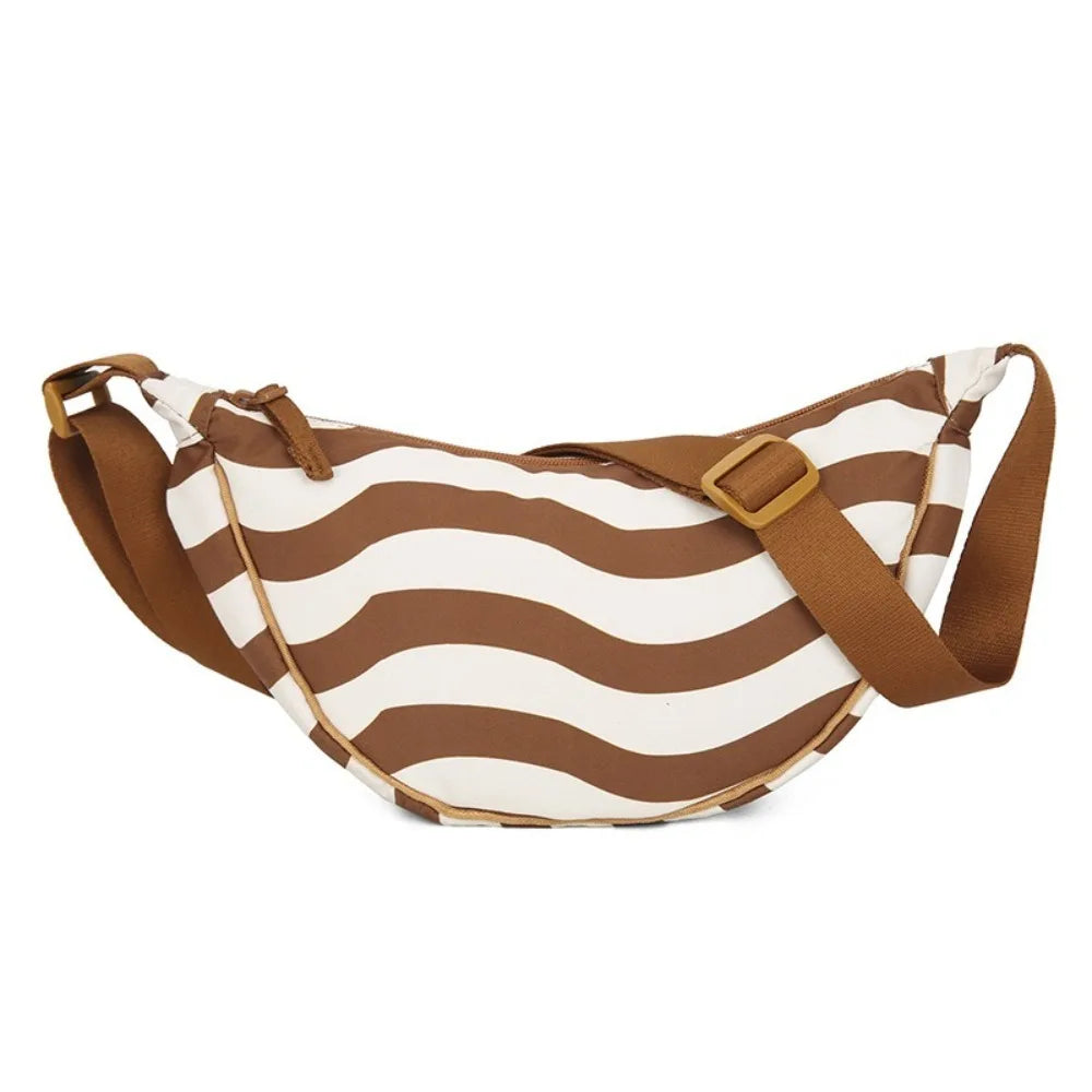 Bolso Bandolera y Riñonera de Nylon con Rayas