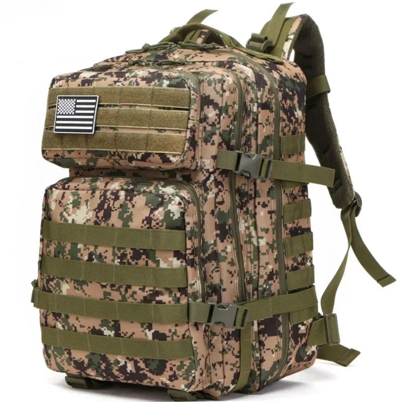 Mochila Táctica 50L Impermeable | Estilo Verde Militar