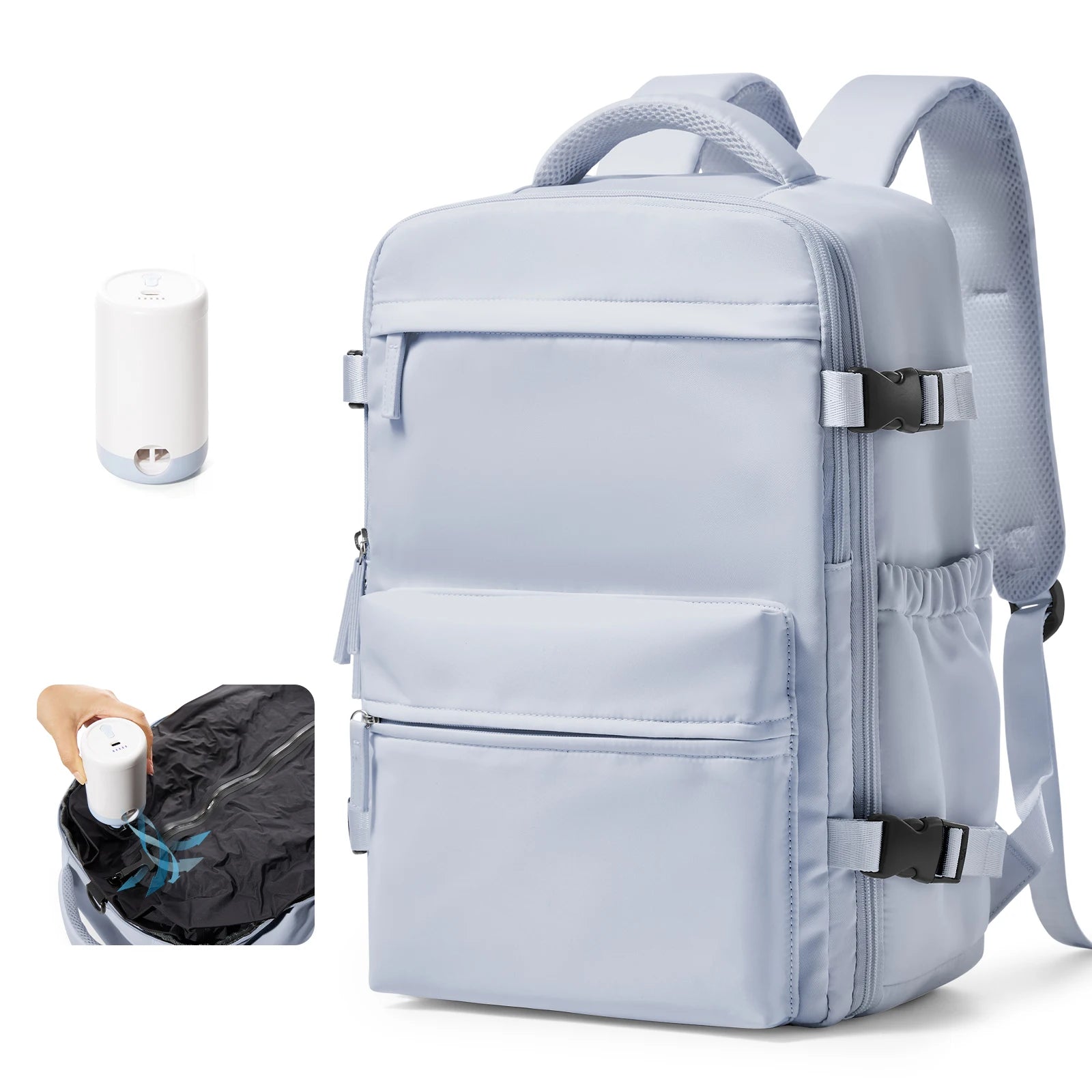 Mochila Likros de Compresión al Vacío Lila – Capacidad Inteligente con Estilo Actual