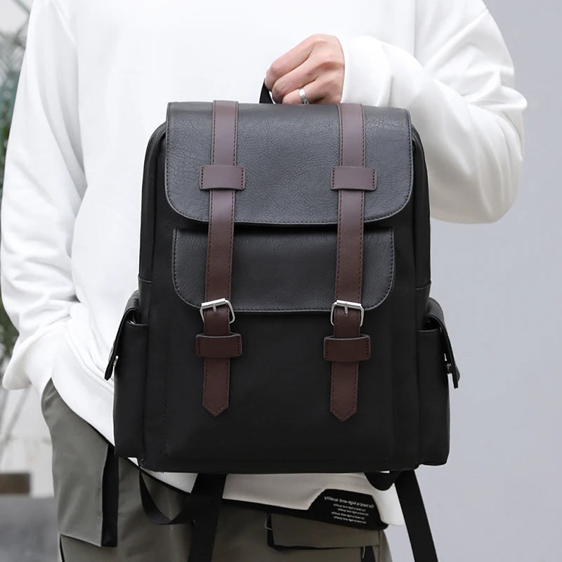 Mochila Casual de Cuero PU Premium – Estilo Urbano y Capacidad Inteligente