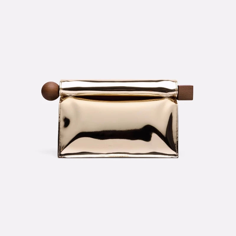Clutch Elegante Oro y Plata – Bolso de Fiesta Minimalista