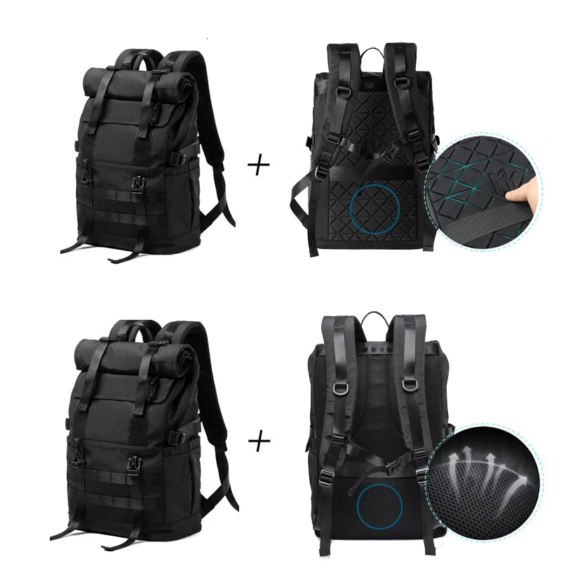 Mochila Roll-Top Expandible – Impermeable, para Laptop de 17.3" y Capacidad de hasta 40L