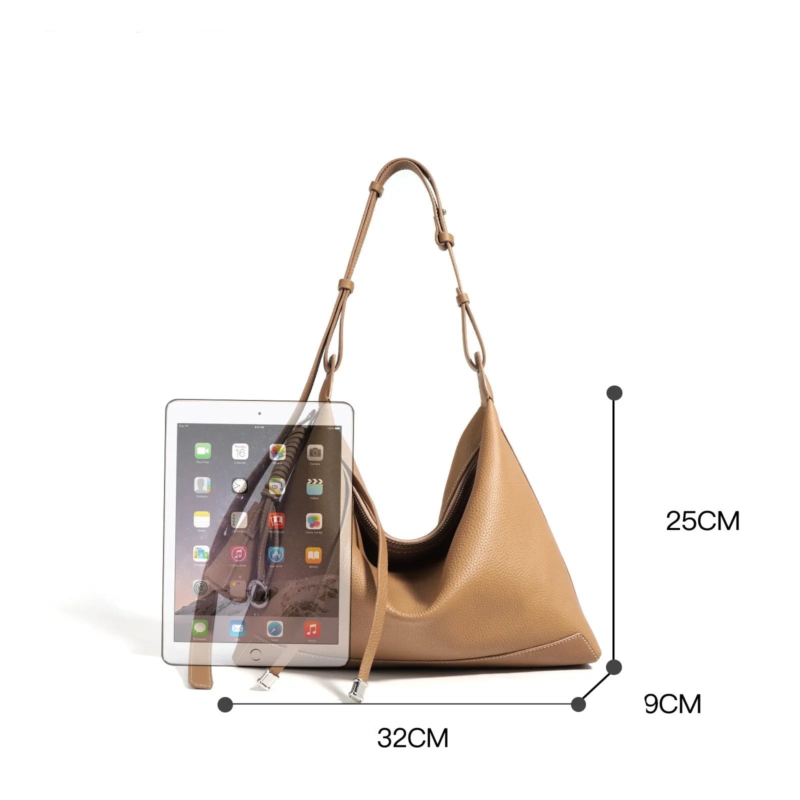 Bolso Tote de Piel Genuina: Máxima Capacidad y Diseño Elegante con Monedero