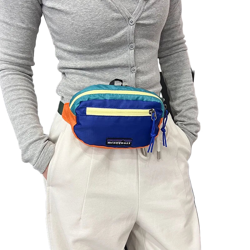 Riñonera Nylon Fashion con Contraste – Diseño Box Ultraligero