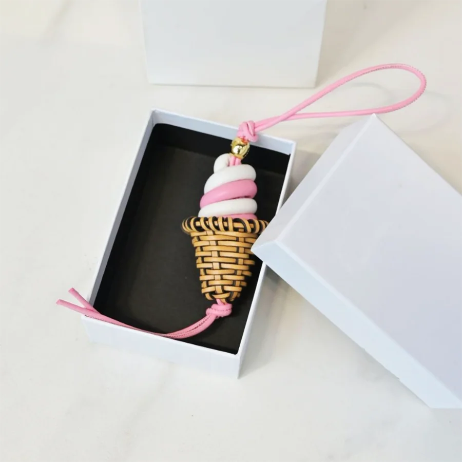 Charm Organizador Cuero Genuino Floral – Ultraligero Premium