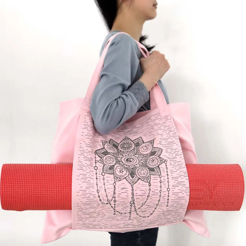 Bolsa de Yoga en Lona con Estampado Mandala – Calidad Premium