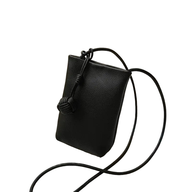 Bolso Bandolera Premium con Borla – Elegancia Casual en Negro y Beige