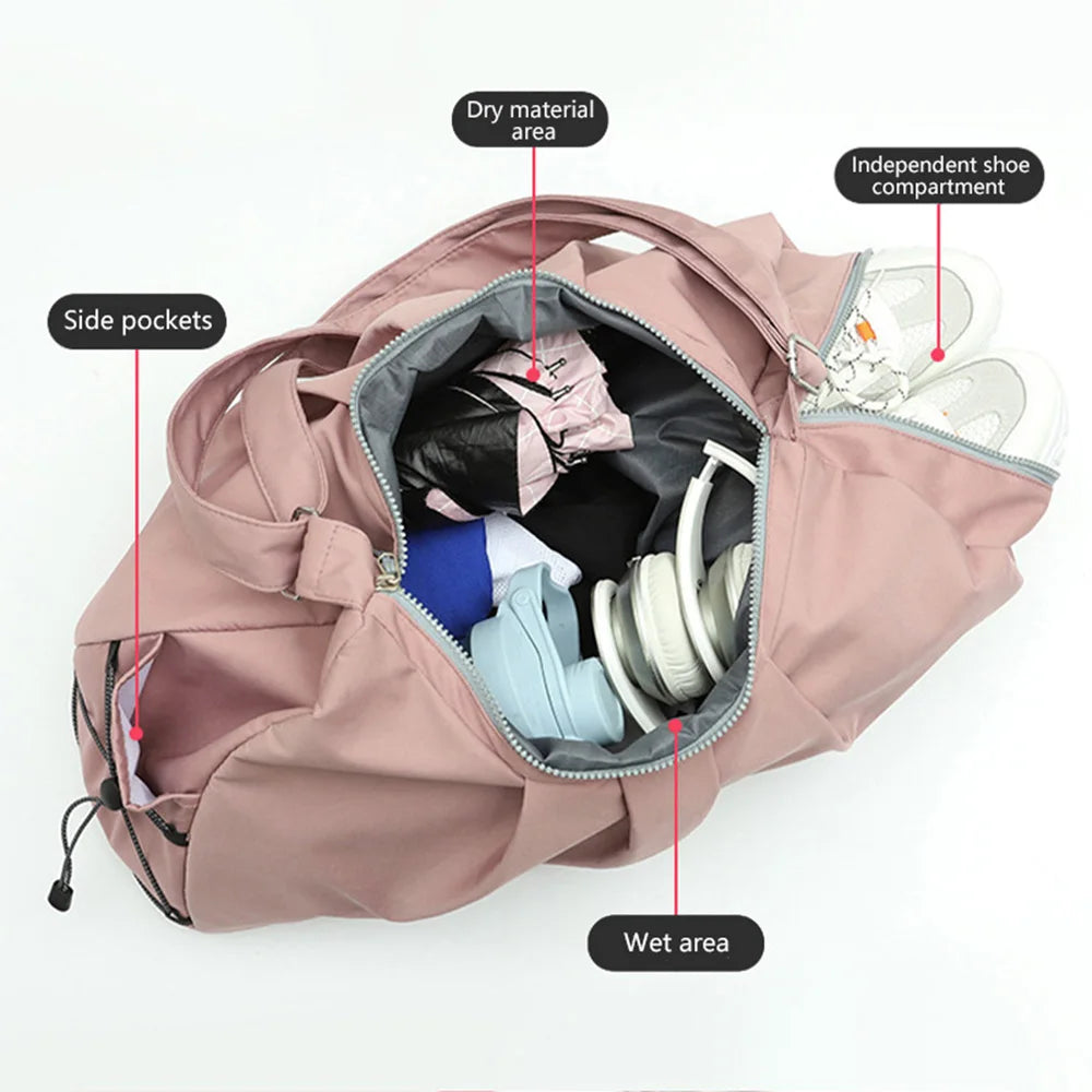 Bolsa Tote Deportiva Minimalista en Rosa – Unisex