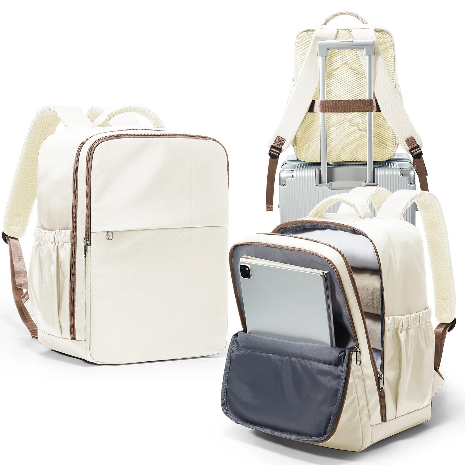 Mochila de Cabina Beige 40x30x20: Viaja en Ryanair con Elegancia y Ahorro