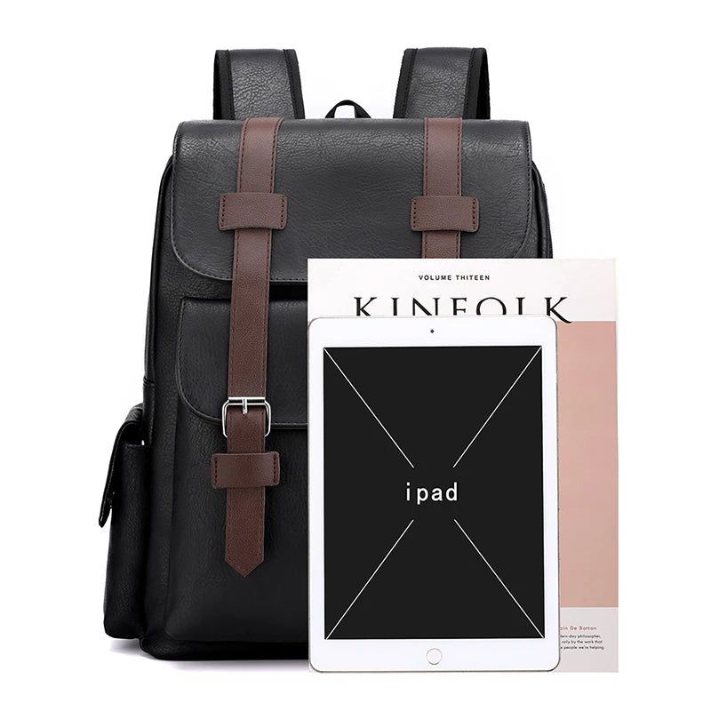 Mochila Casual de Cuero PU Premium – Estilo Urbano y Capacidad Inteligente