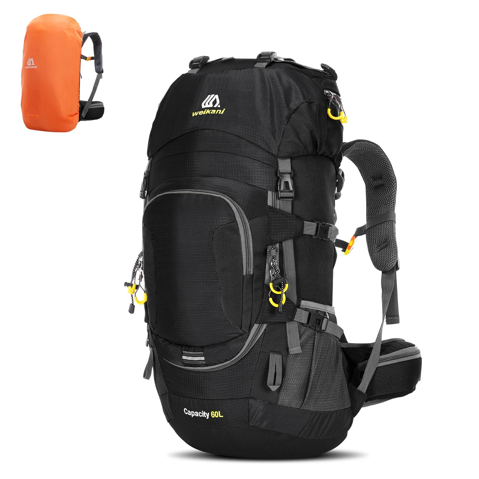Mochila Outdoor LIXADA 60L Negra – Profesional y Versátil