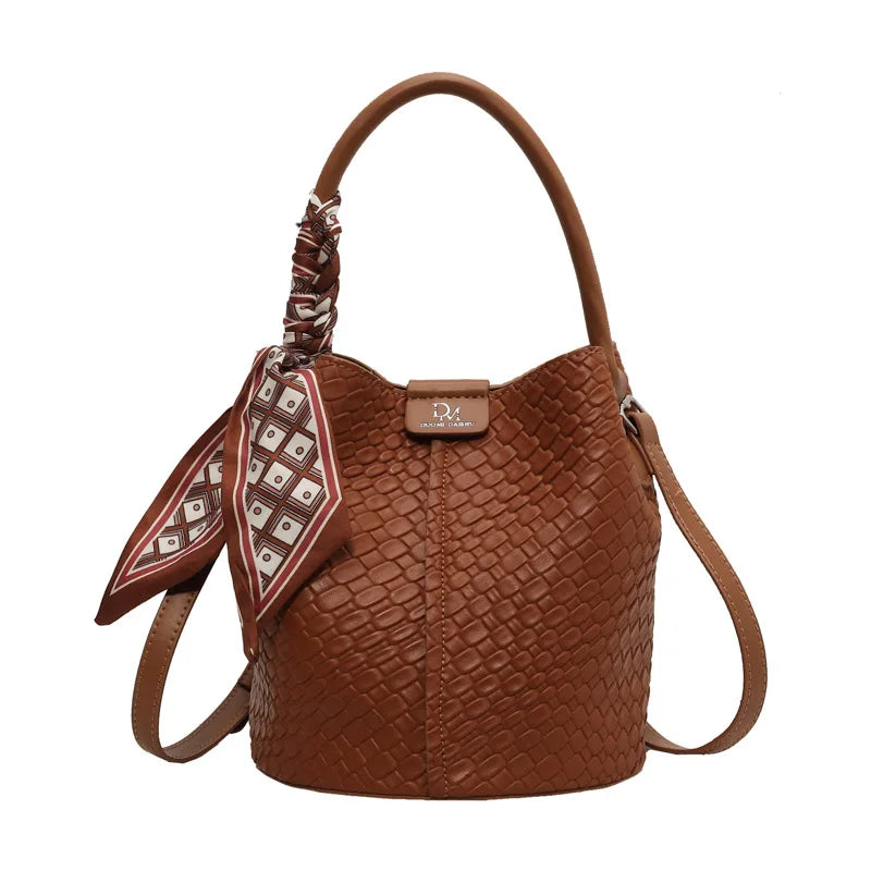 Bolso Bandolera Cubo Efecto Trenzado para Mujer
