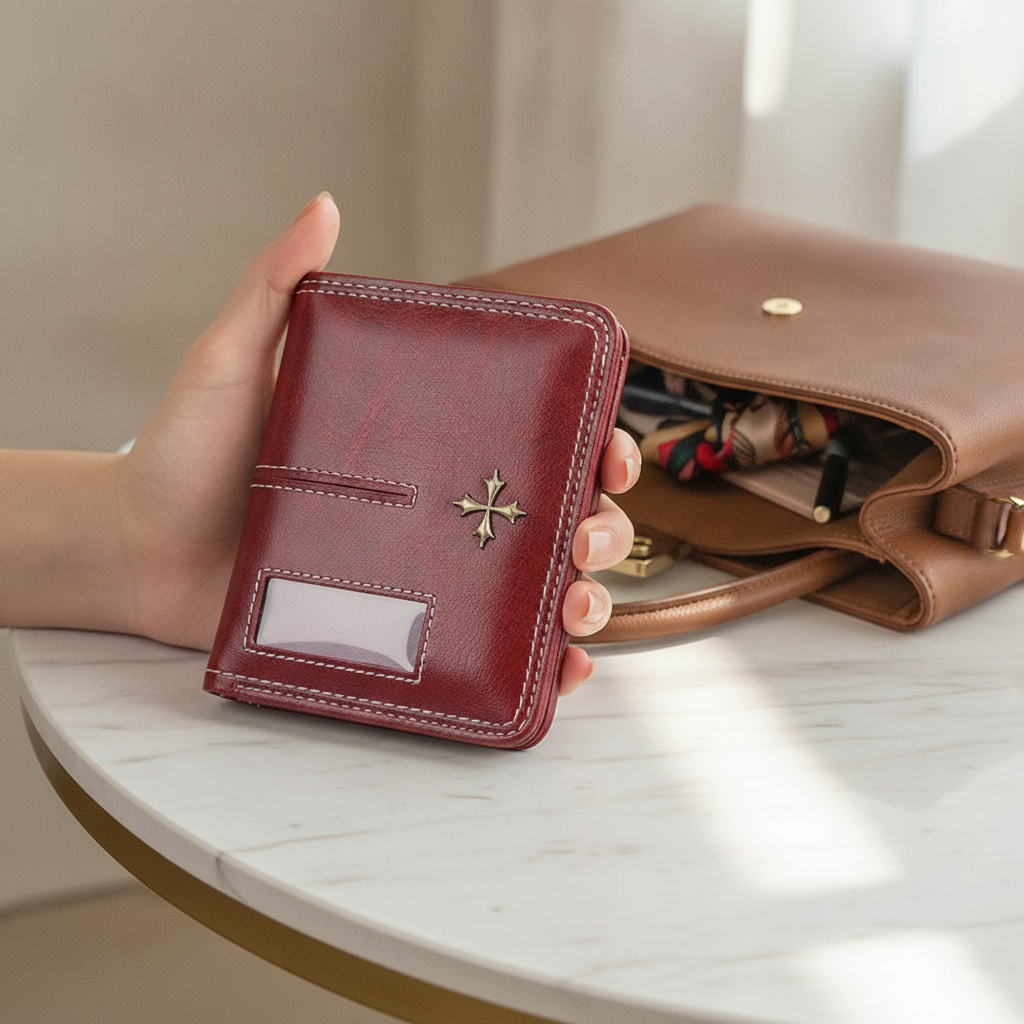 Mini Cartera Corta con Ventana para DNI para Mujer