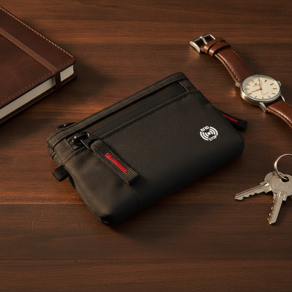 Cartera EDC de Nylon Ultrafina con RFID y Cremallera