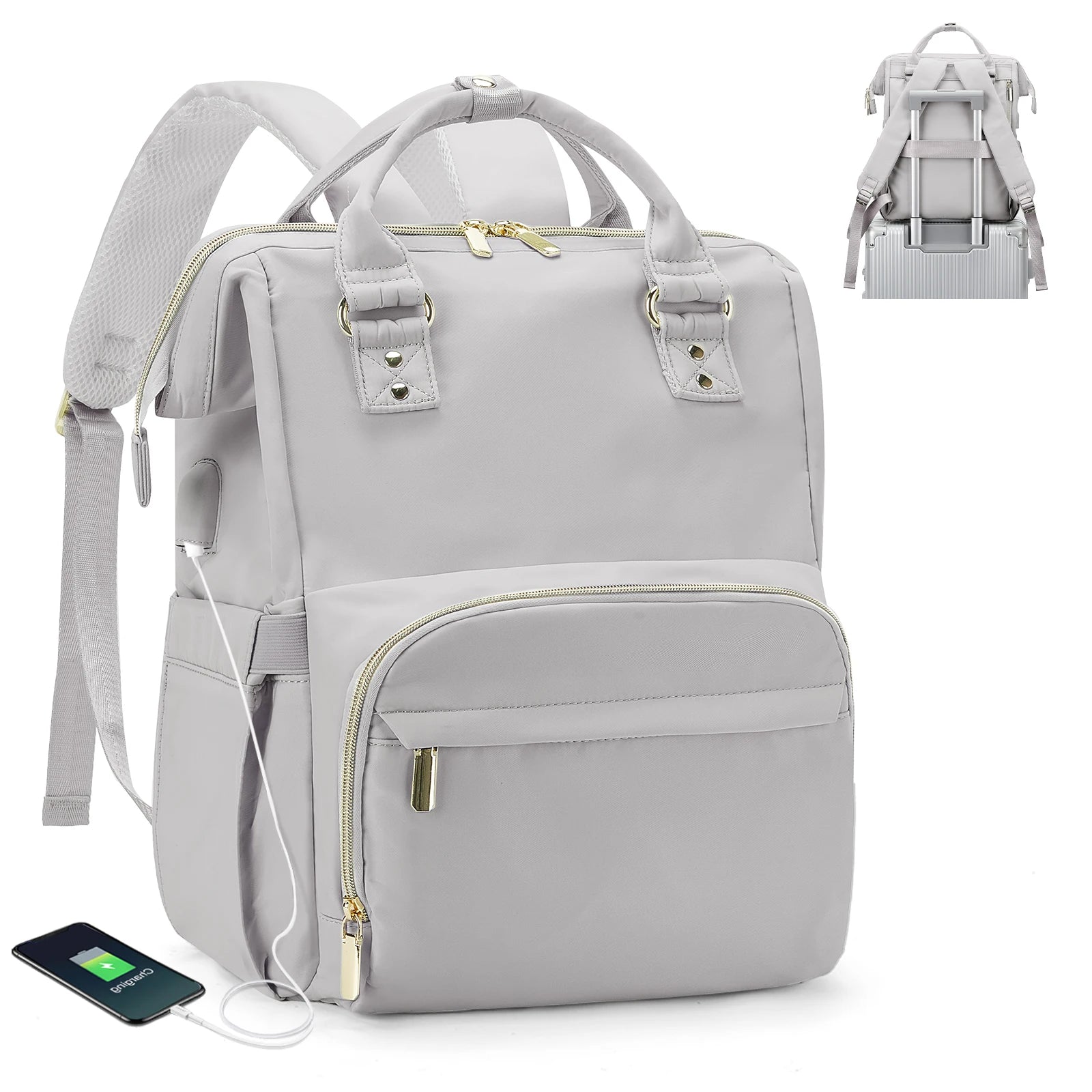 Mochila de Nylon para Mujer Caqui – Versátil y Resistente
