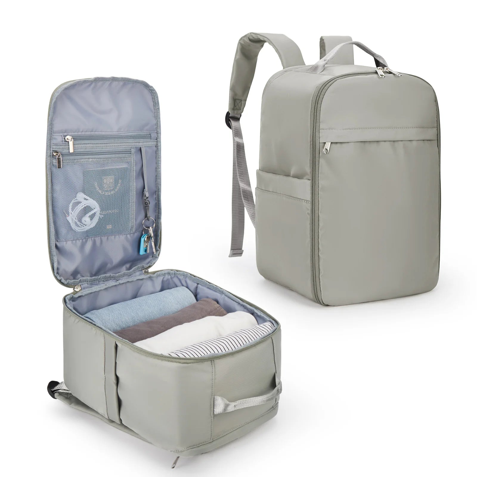 Mochila de Viaje Cabina de Nailon Café – Elegancia Funcional y Estilo Atemporal