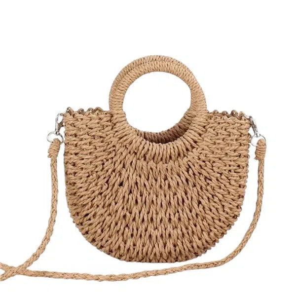 Bolso Rafia Media Luna