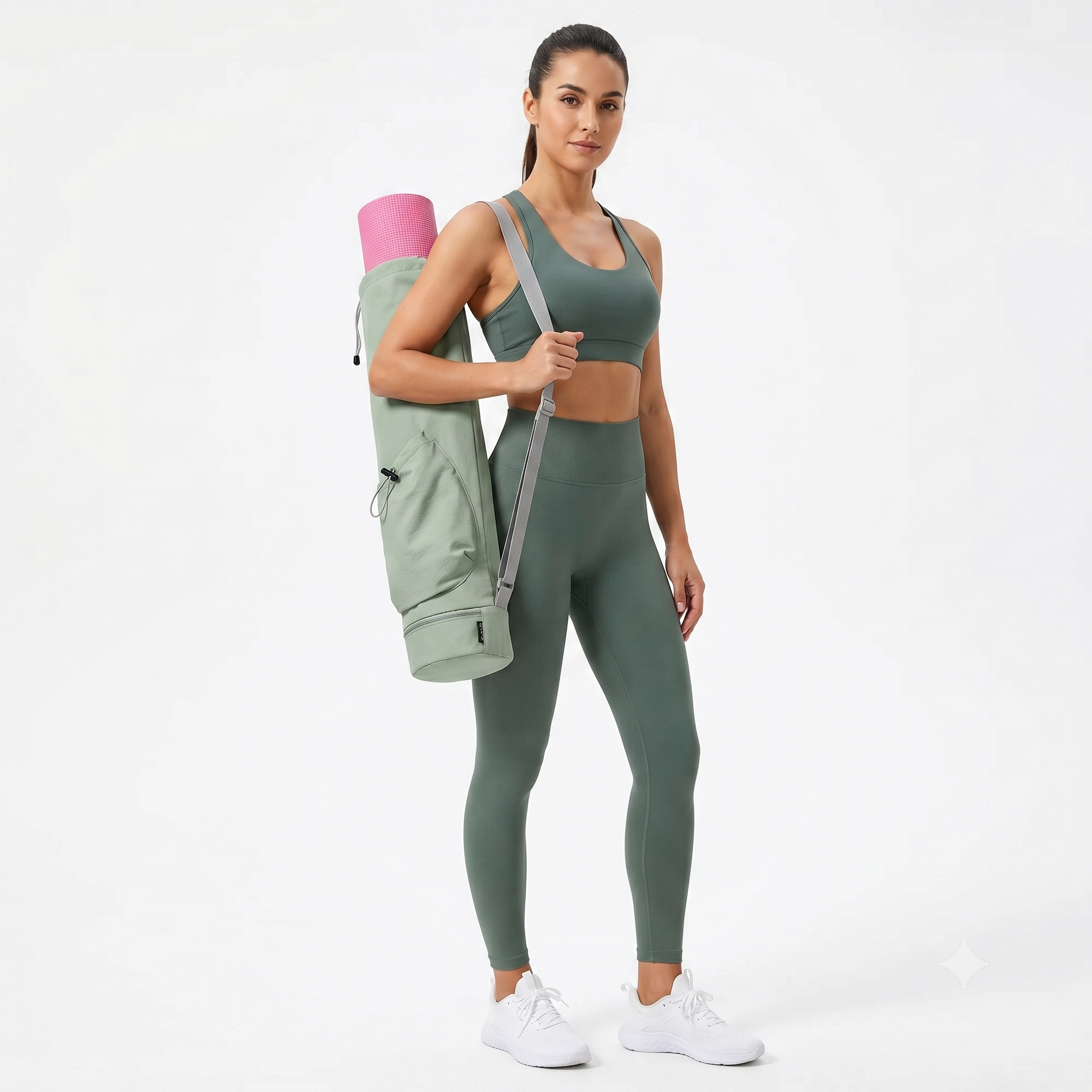 Bolsa para Esterilla de Yoga Verde de Alta Capacidad – Unisex