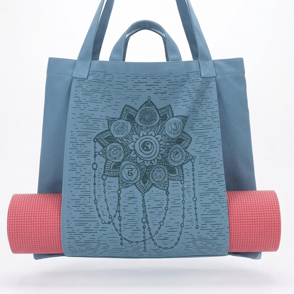 Bolsa de Yoga en Lona con Estampado Mandala – Calidad Premium