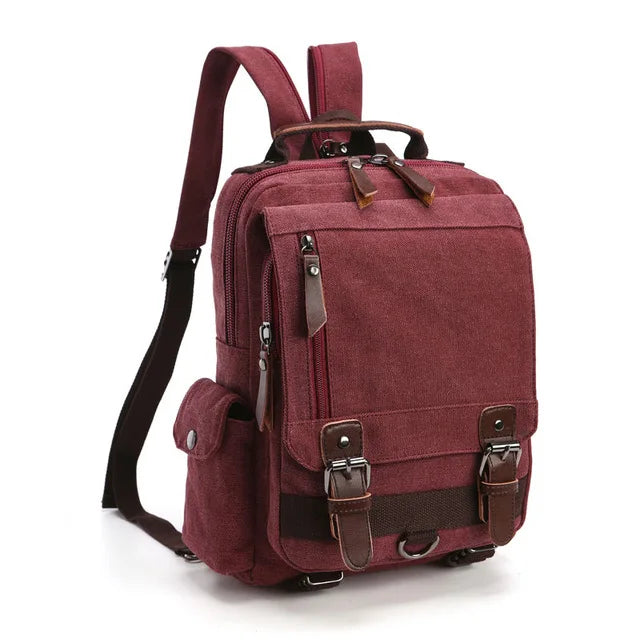 Mochila de Lona Urbana con Solapa – Estilo Moderno y Funcionalidad Diaria
