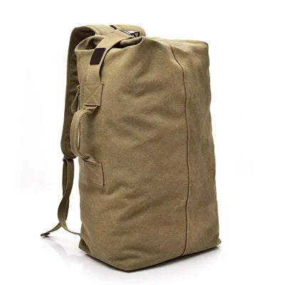 Mochila de Lona Estilo Preppy – Capacidad, Comodidad y Diseño Atemporal