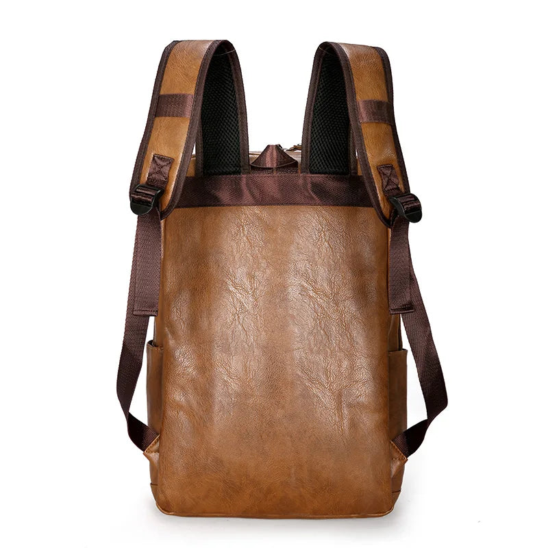 Mochila Preppy de Cuero PU – Elegancia Casual y Funcionalidad Diaria