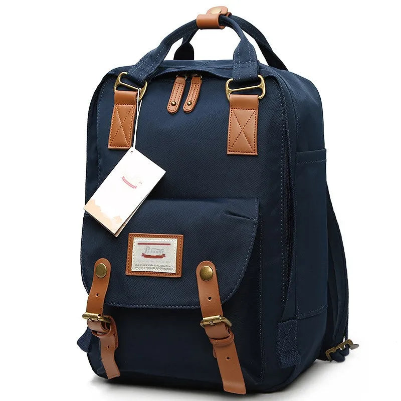 Mochila Azul Impermeable para Mujer: Estilo Exclusivo para Viajes y Rutina