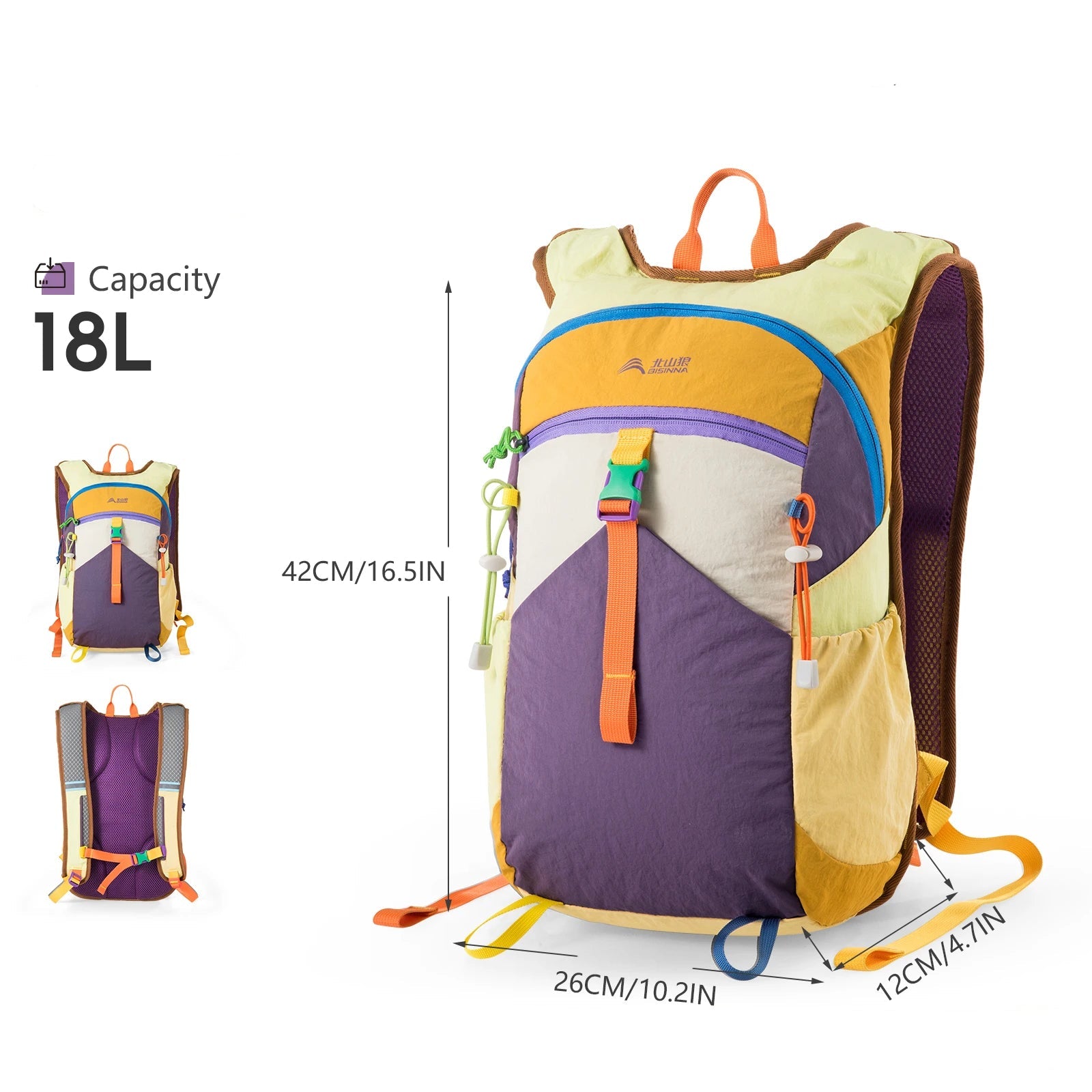 Mochila Ultraligera BISINNA Unisex – Compacta, Resistente y Funcional