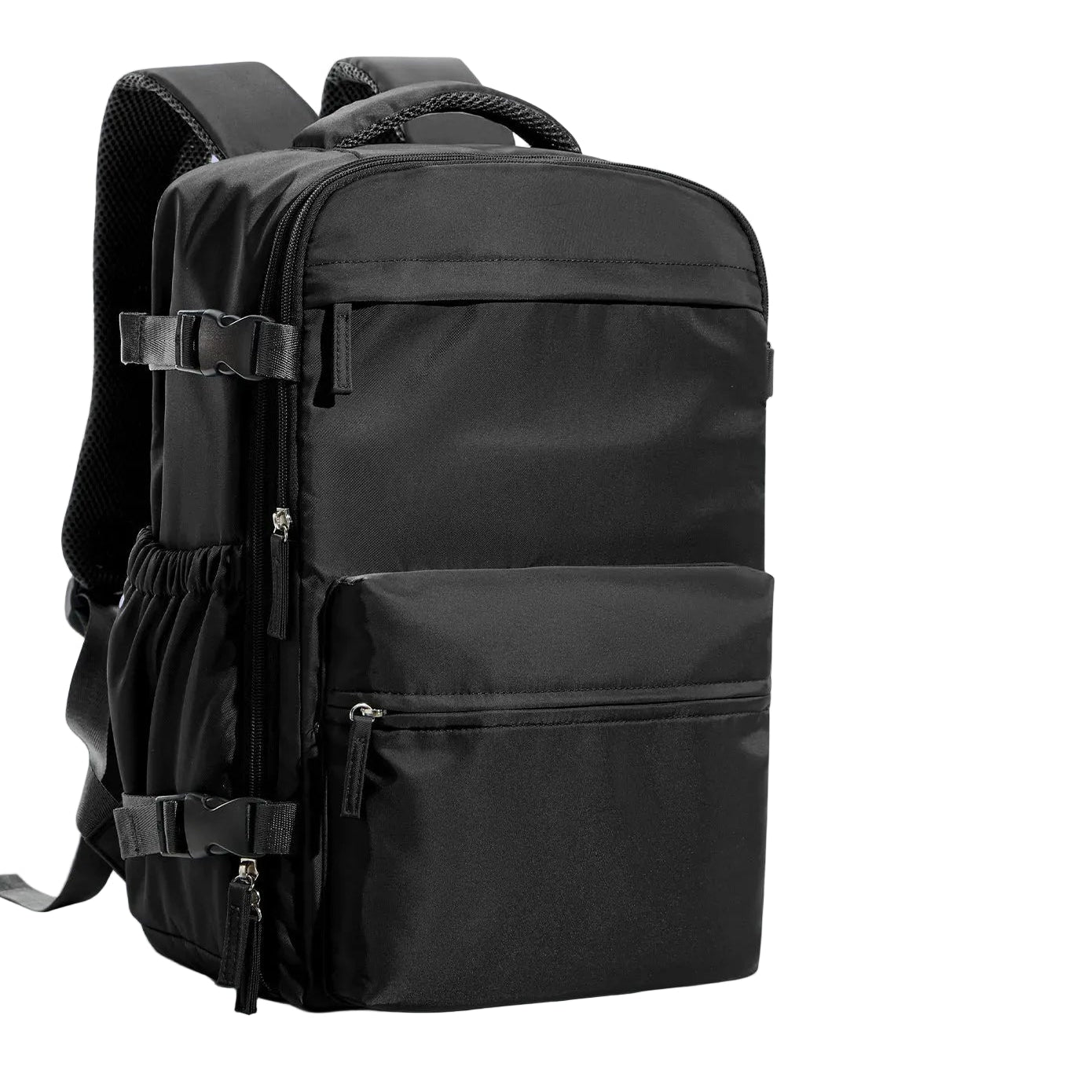Mochila de Viaje Ultraligera de Nailon Negra – Funcionalidad y Estilo Atemporal
