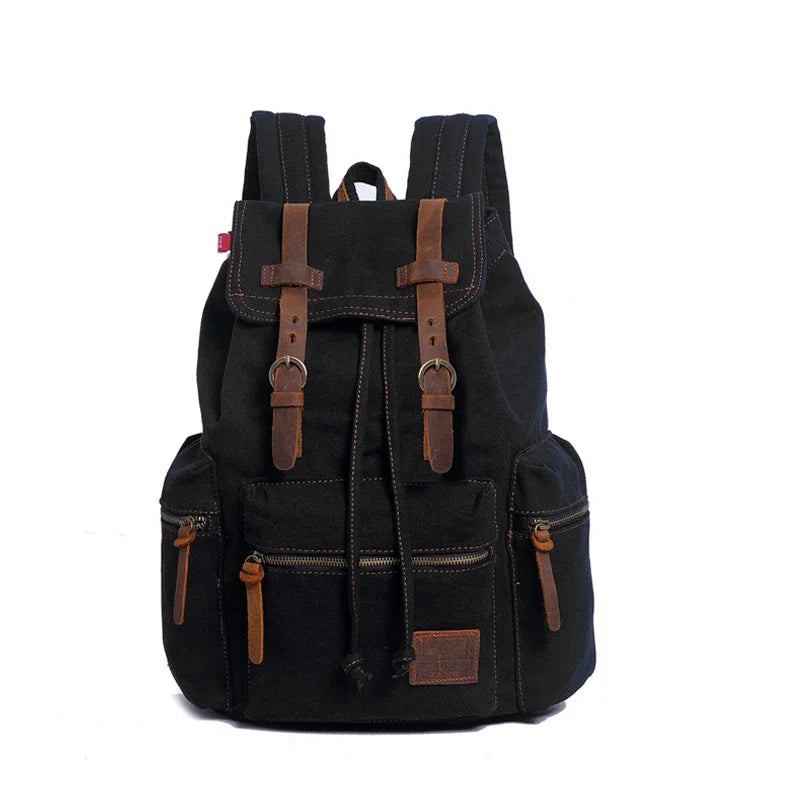 Mochila Vintage de Lona Oxford – Estilo Retro y Gran Capacidad 35L