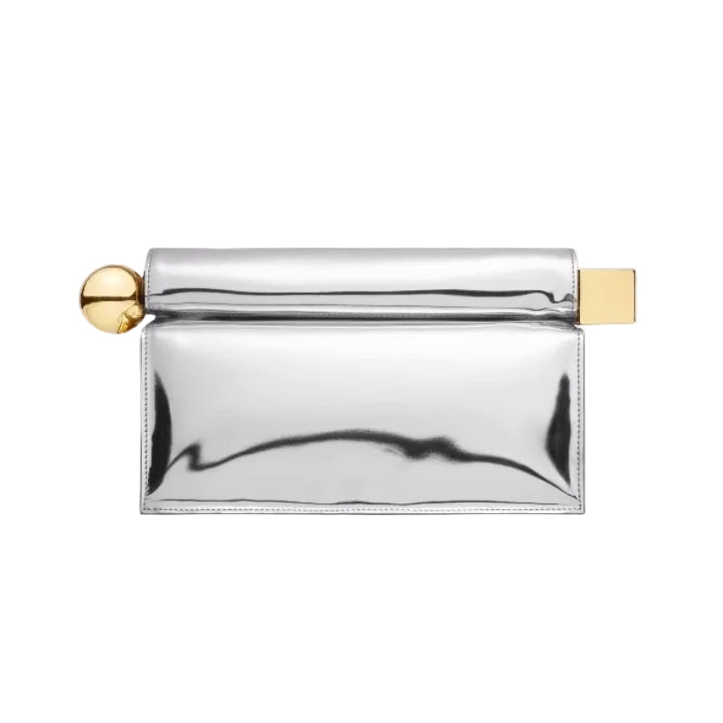 Clutch Elegante Oro y Plata – Bolso de Fiesta Minimalista