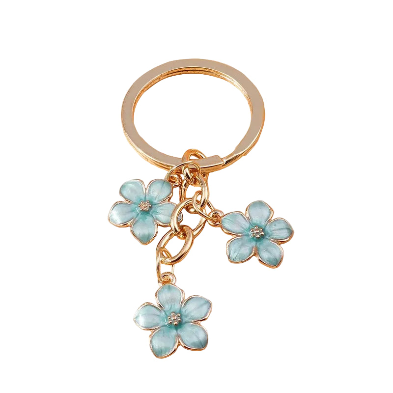 Llavero de Flor de Sakura en Esmalte Lila: Elegancia Japonesa