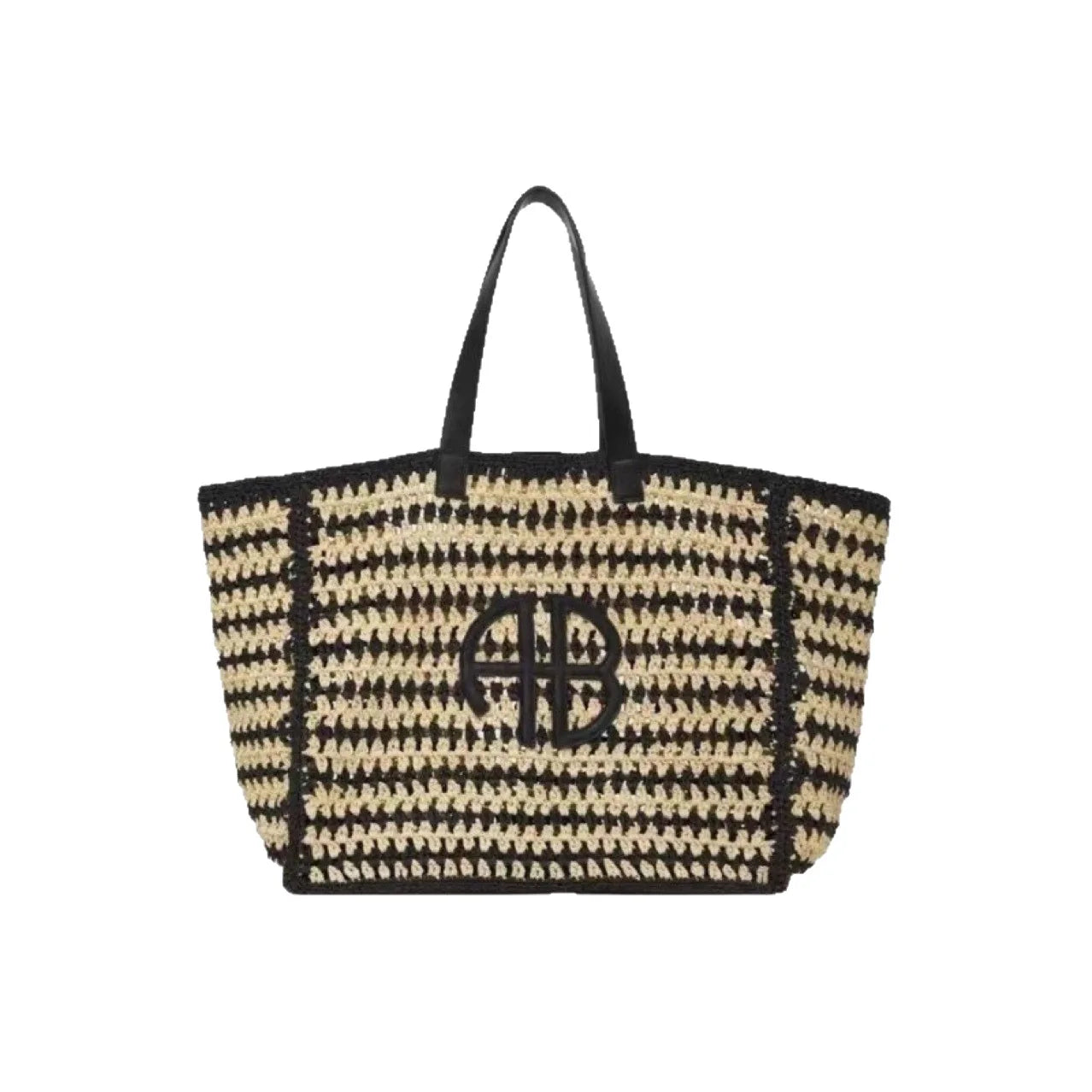 Maxi Tote de Paja RIO – Bolso de Playa con Diseño de Rayas y Estilo Urbano