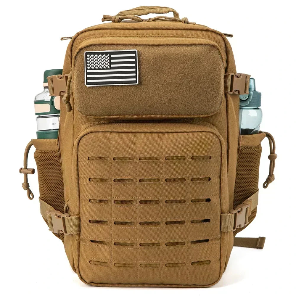 Mochila Táctica 45L Caqui – Estilo Outdoor y Funcionalidad Versátil