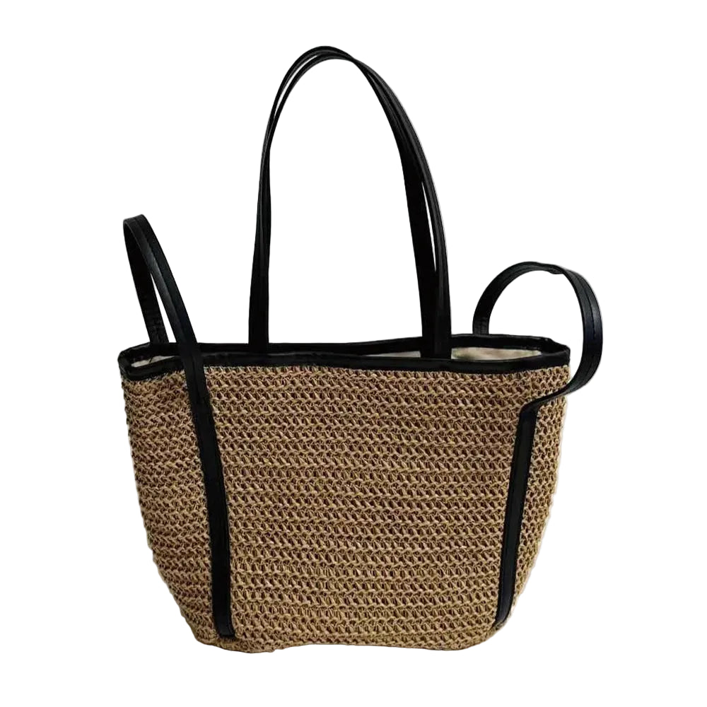 Bolso Tote XL de Poliéster Tejido – Gran Capacidad y Estilo Boho Duradero