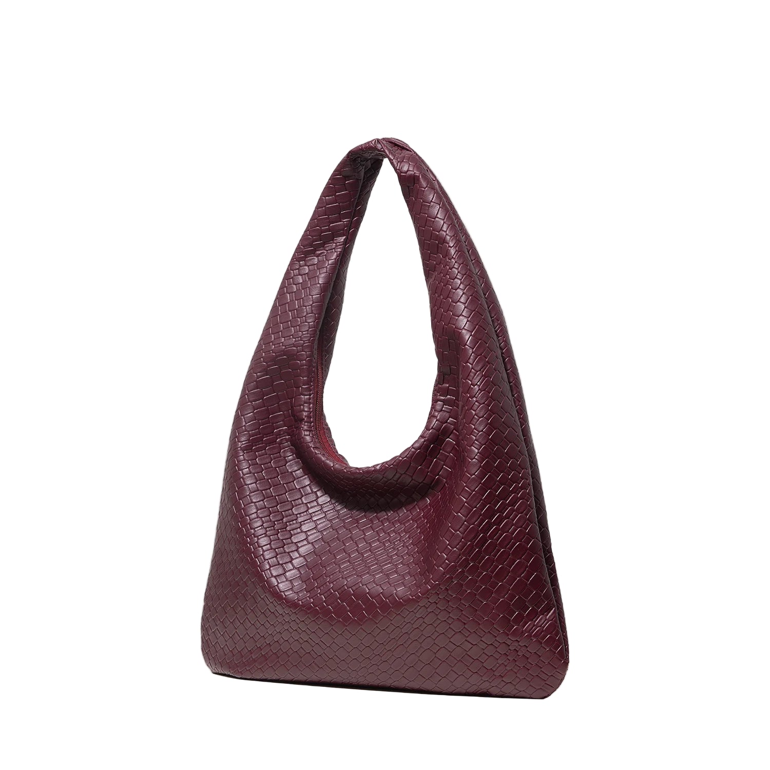Bolso Media Luna PU Geométrico – Diseño Curvo Sofisticado