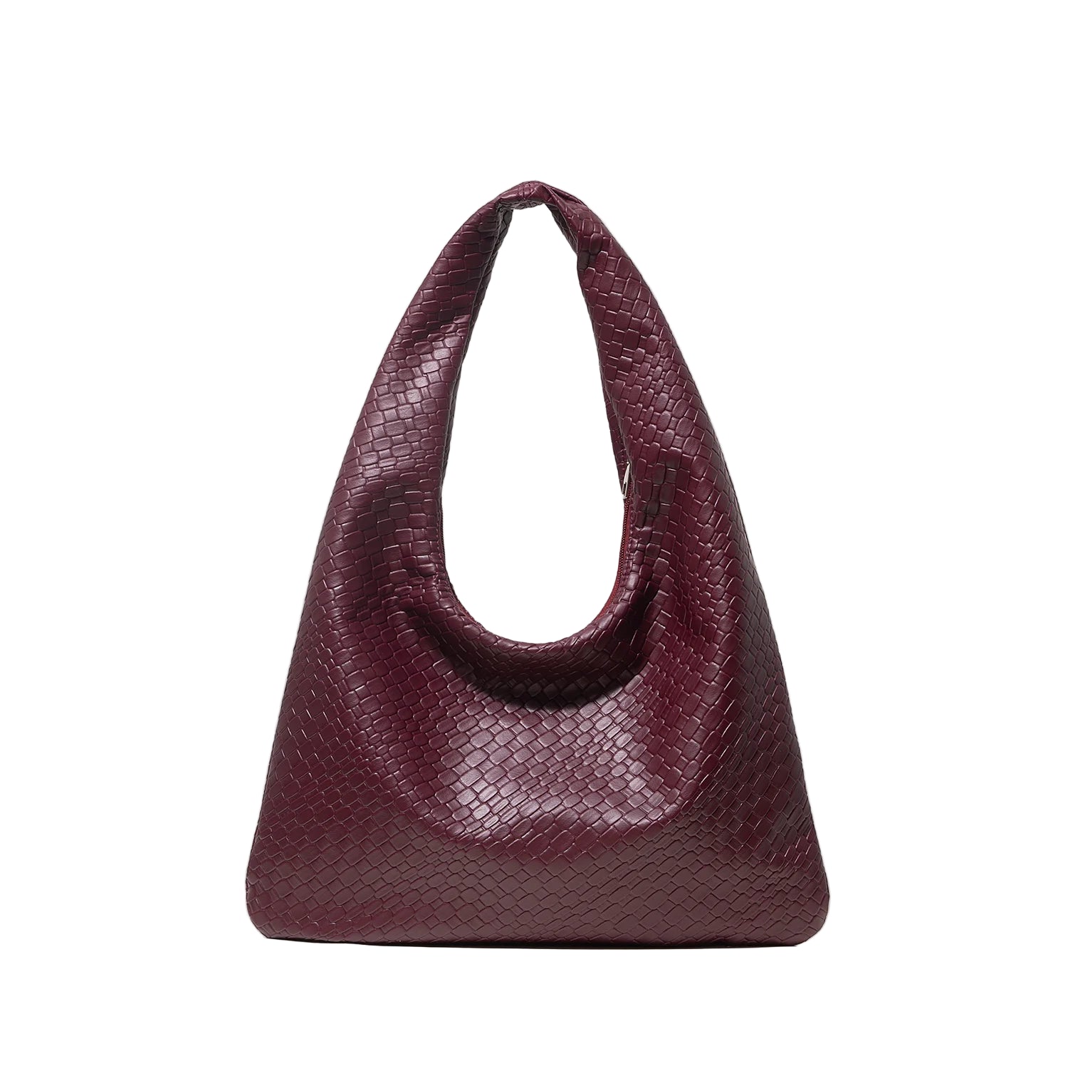 Bolso Media Luna PU Geométrico – Diseño Curvo Sofisticado