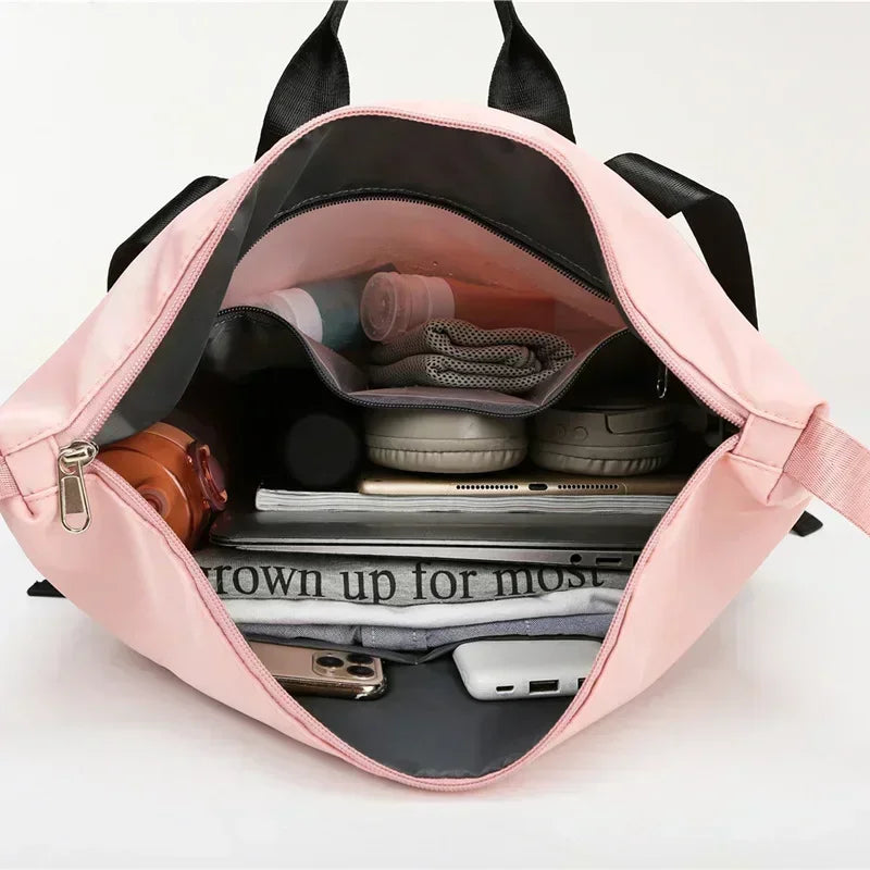 Bolsa de Deporte con Apertura Amplia – Rosa Vibrante