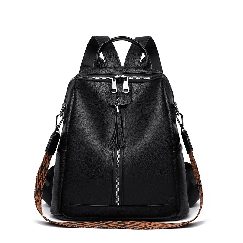 Mochila de Mujer en PU con Borla – Estilo Moderno y Funcionalidad