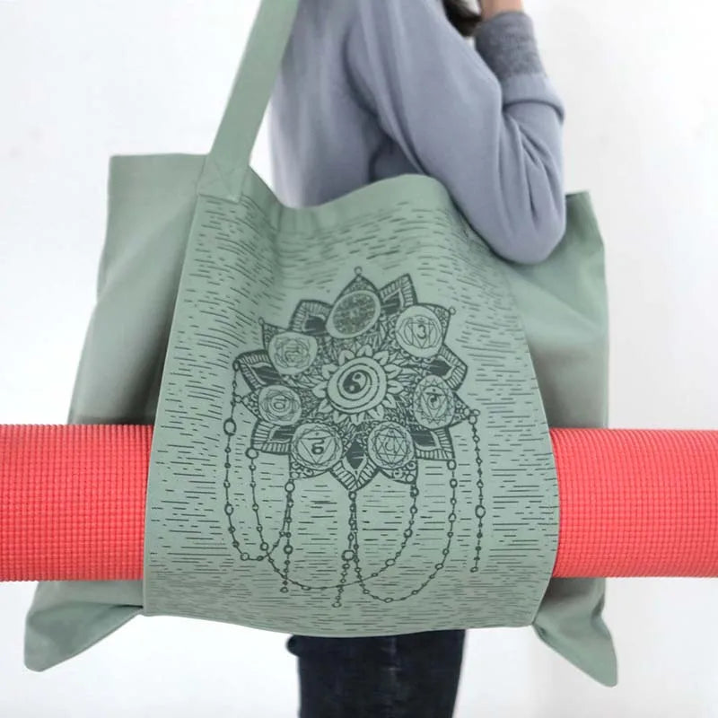 Bolsa de Yoga en Lona con Estampado Mandala – Calidad Premium