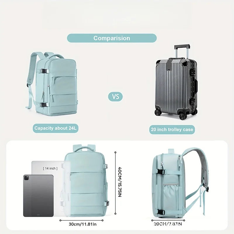 Mochila de Viaje Ciel – Diseño Antirrobo, Impermeable y con Compartimento para Zapatos